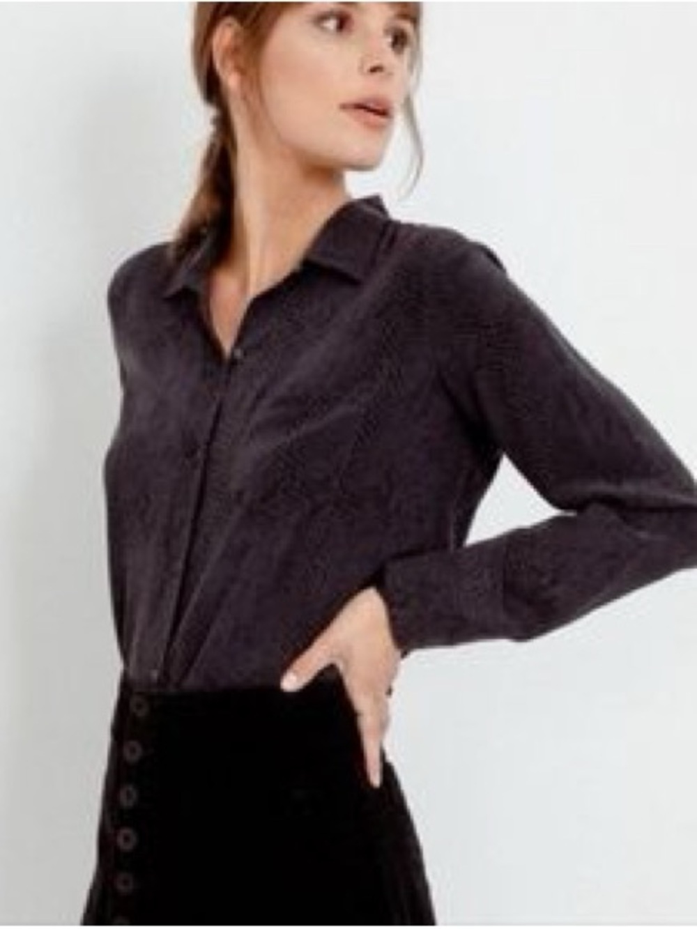 Rails The Kate 100% Silk Button Up Shirt In Black Cobra Snakeskin Print